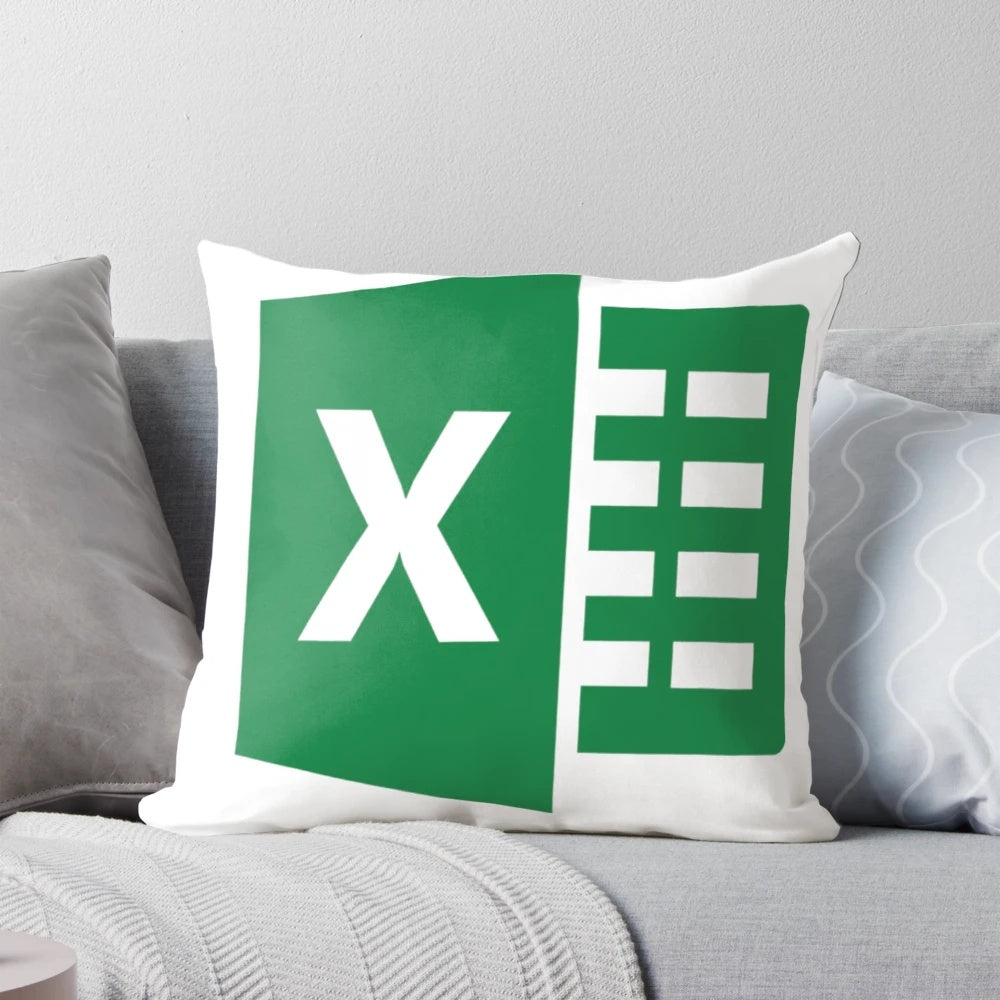 Excel Pillow - Comfortable office accessory for data analysis and spreadsheet work