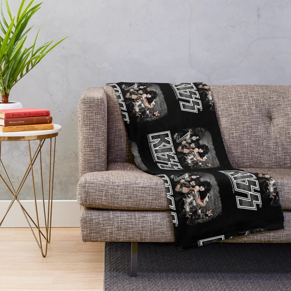Kiss Band Plush Blanket with Band Members