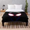 Spider-Man themed plush blanket featuring Miles Morales and Spider-Verse graphics