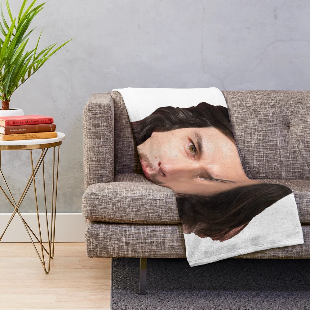 Adam Driver Inspired Plush Blanket with Kylo Ren and Darth Vader Designs