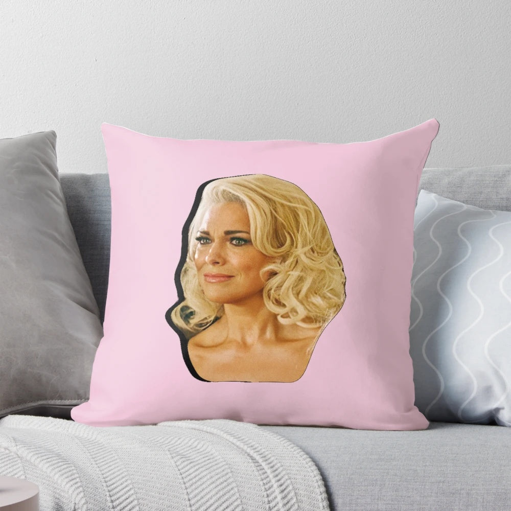 High-quality pillow featuring a portrait of actress Hannah Waddingham as her character Rebecca Welton from the hit TV series Ted Lasso.