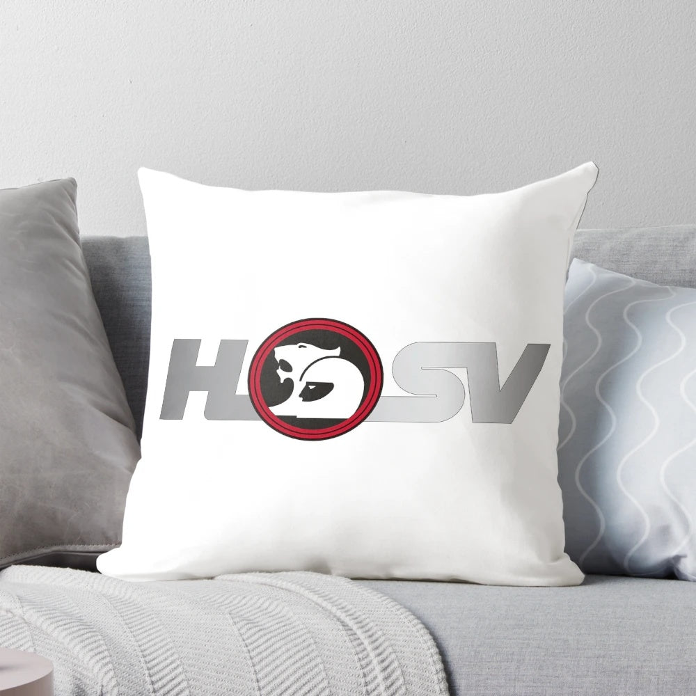 Soft, comfortable pillow featuring the HSV Holden Special Vehicle logo, perfect for car enthusiasts and racing fans.