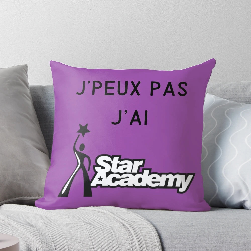 Comfortable 'I Can't I Have Star Academy' themed pillow for fans