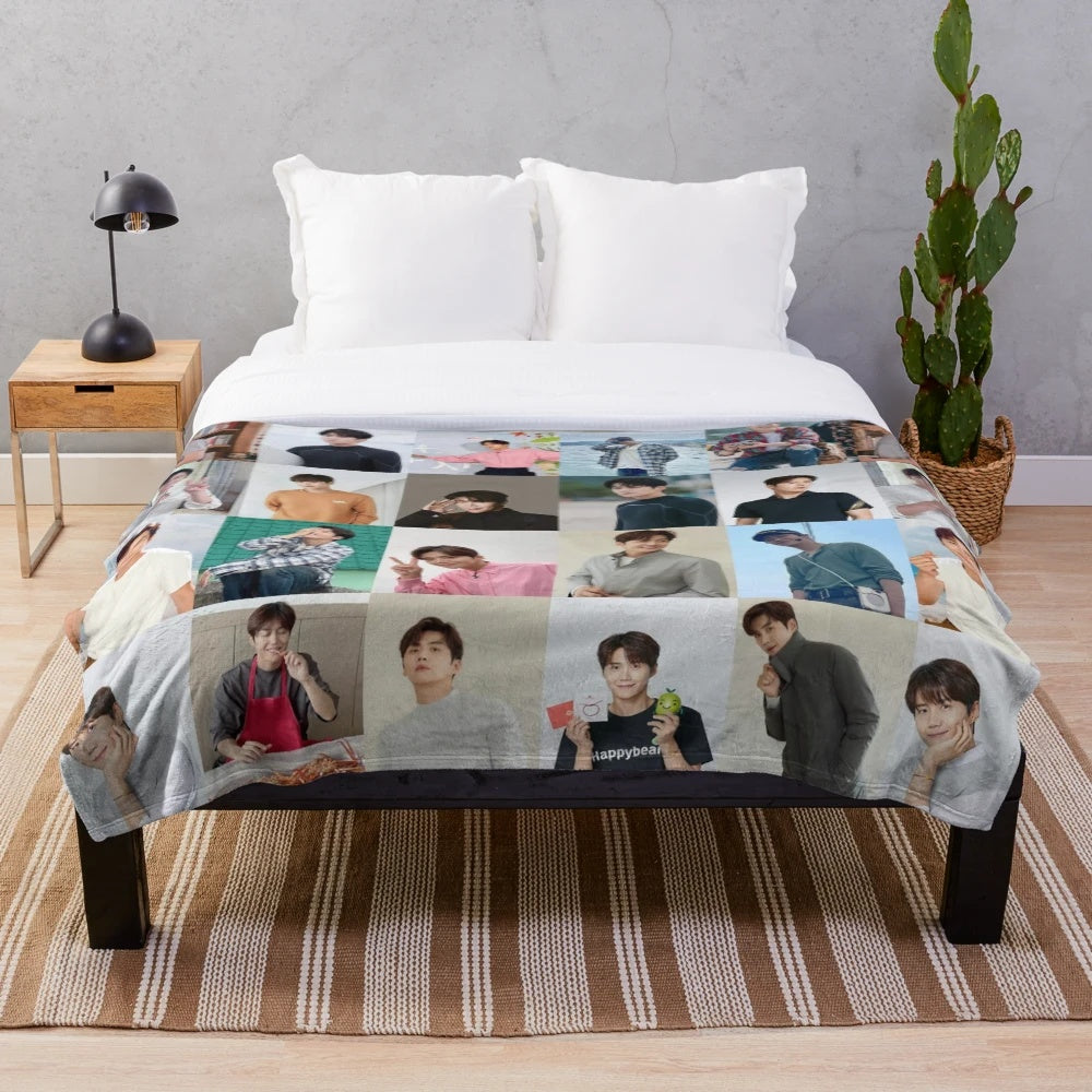 Kim Seon Ho themed plush blanket