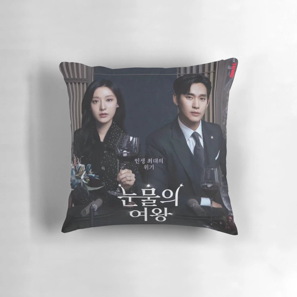Queen of Tears" Kdrama Pillow with Kim Soo Hyun and Kim Ji Won