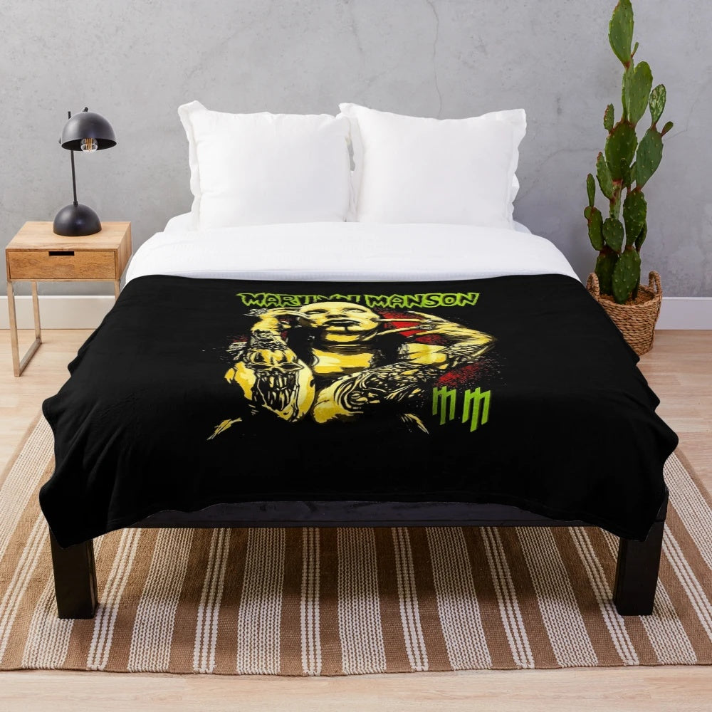 Marilyn Manson Inspired Plush Blanket