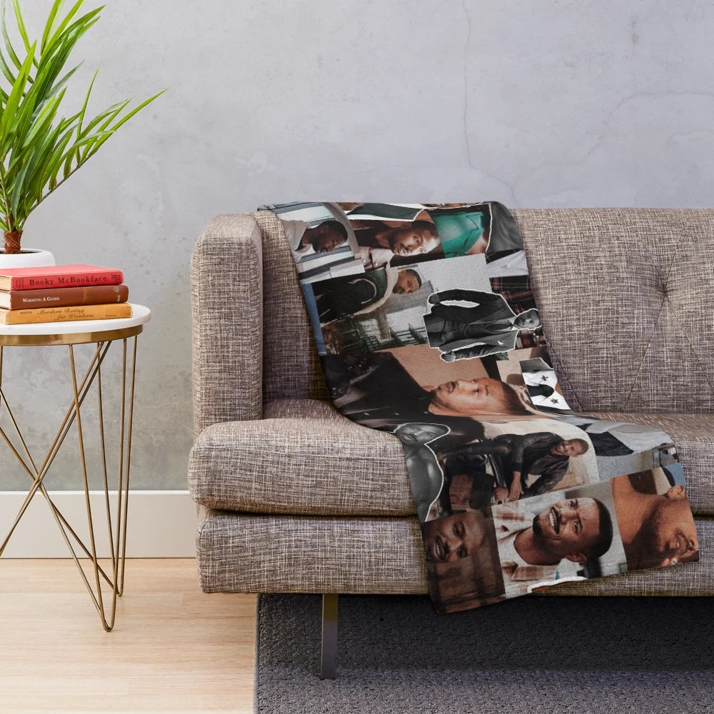 Michael B. Jordan celebrity photo collage plush blanket