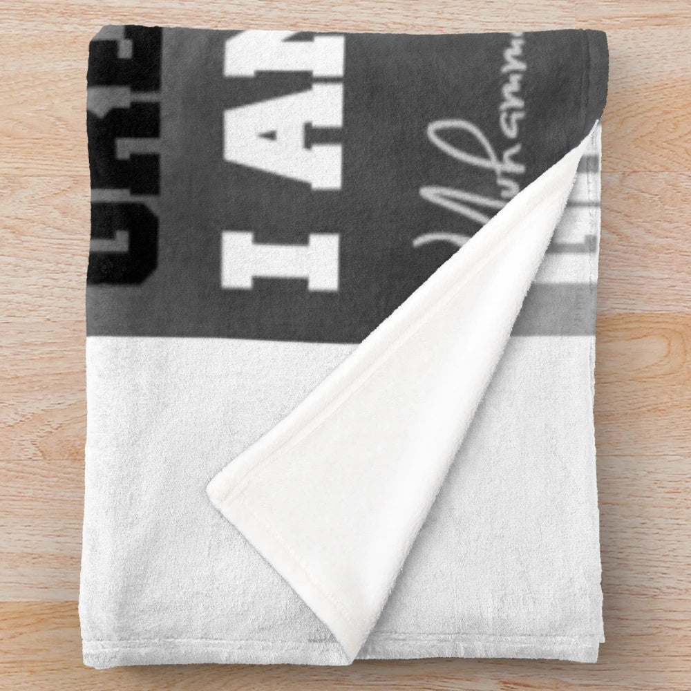 Muhammad Ali inspired plush blanket for boxing and combat sports fans