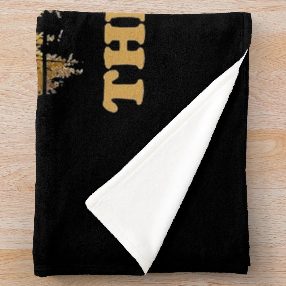 Plush blanket featuring exclusive artwork inspired by Jim Carrey's iconic comedy films