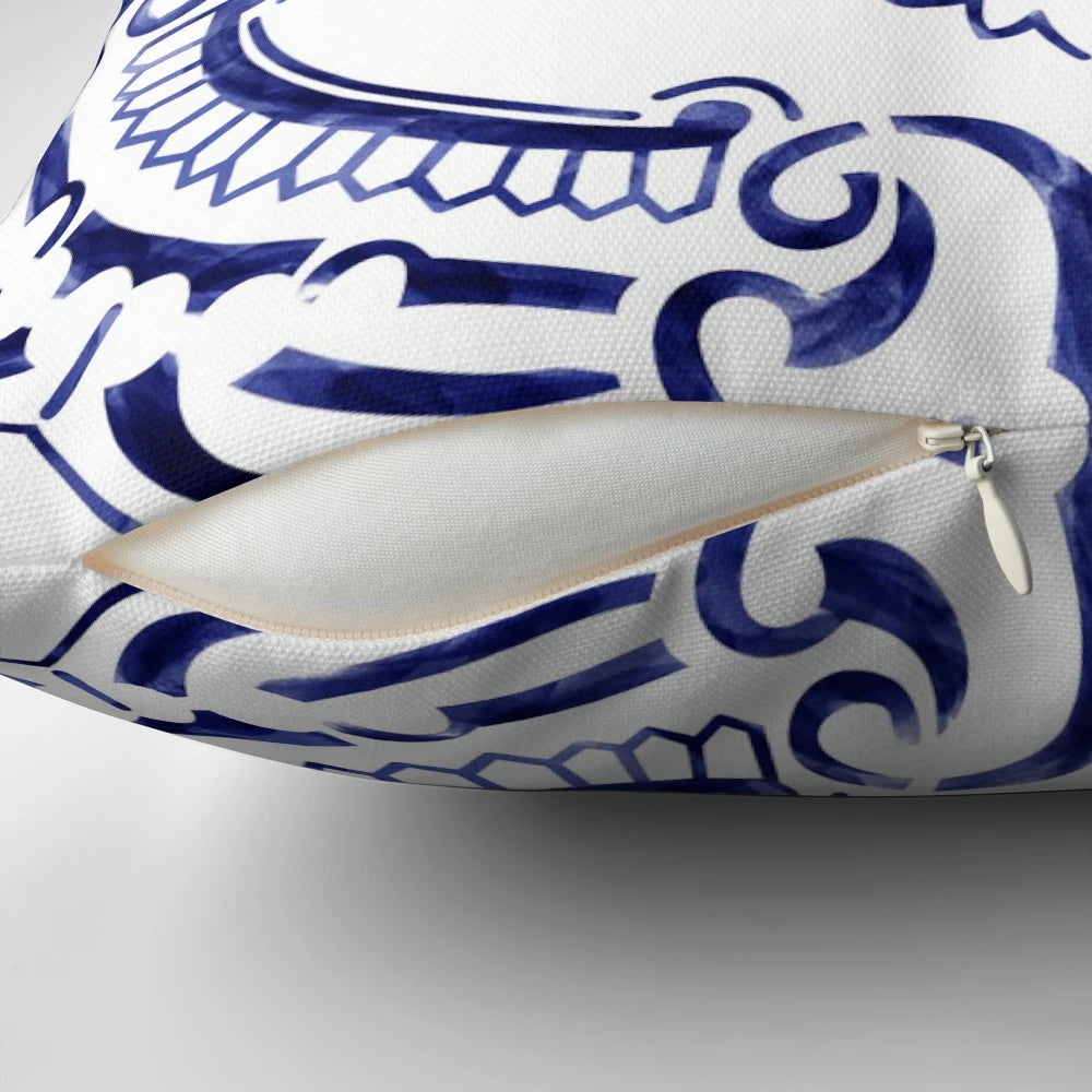 Decorative pillow featuring a vibrant Portuguese tile design, perfect for adding a touch of Portugal to your home.
