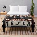 Tesla rock band personel plush blanket