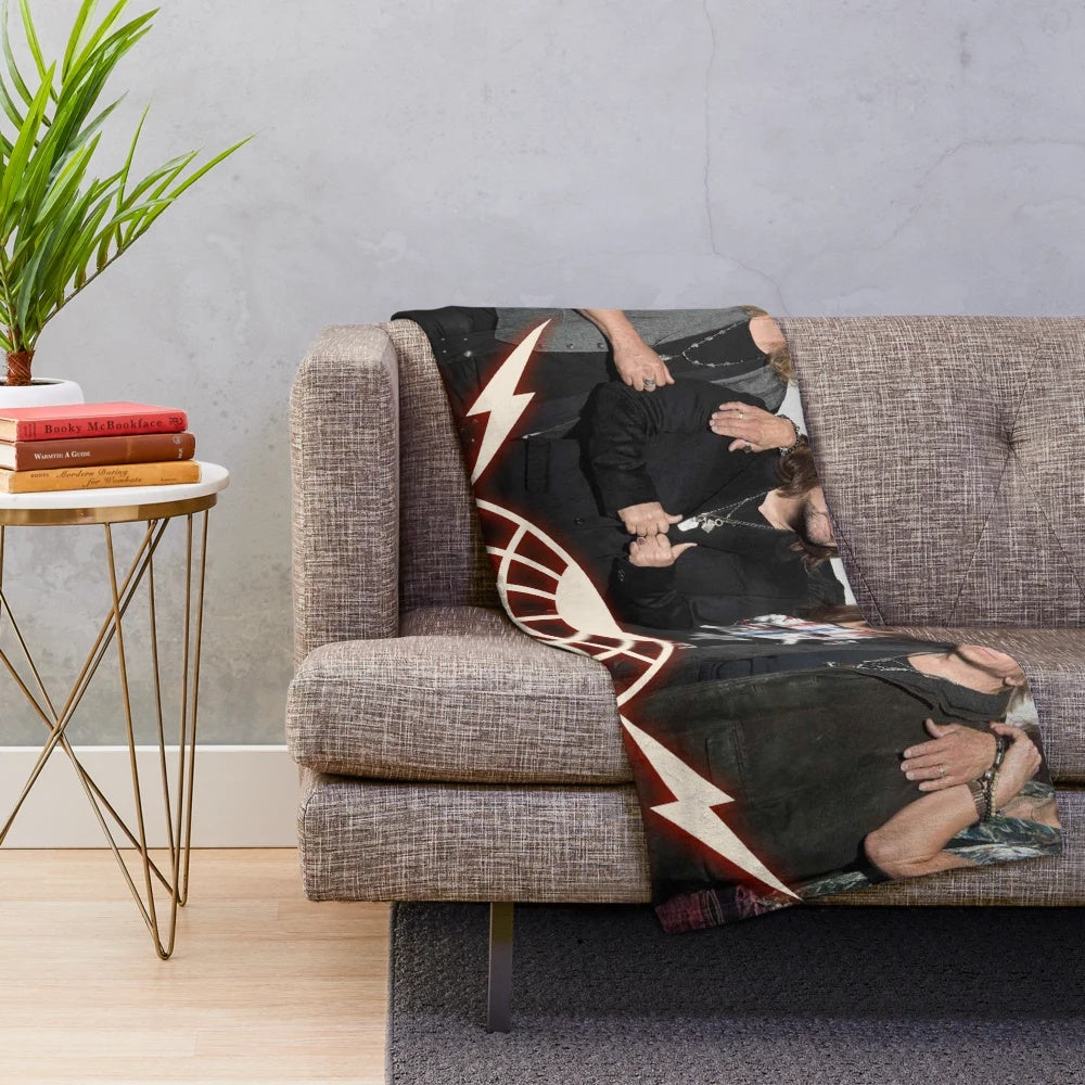 Tesla rock band personel plush blanket