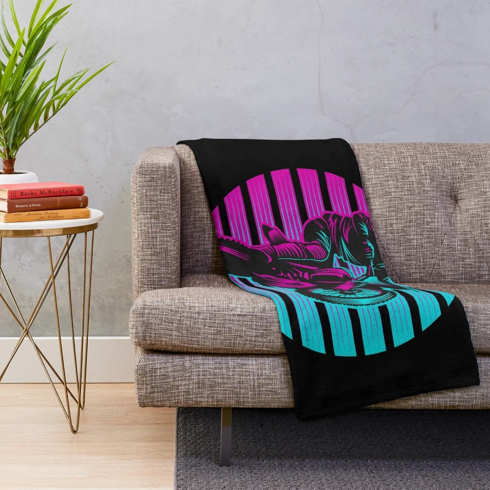 Motorcycle Motocross Bike Jump Plush Blanket