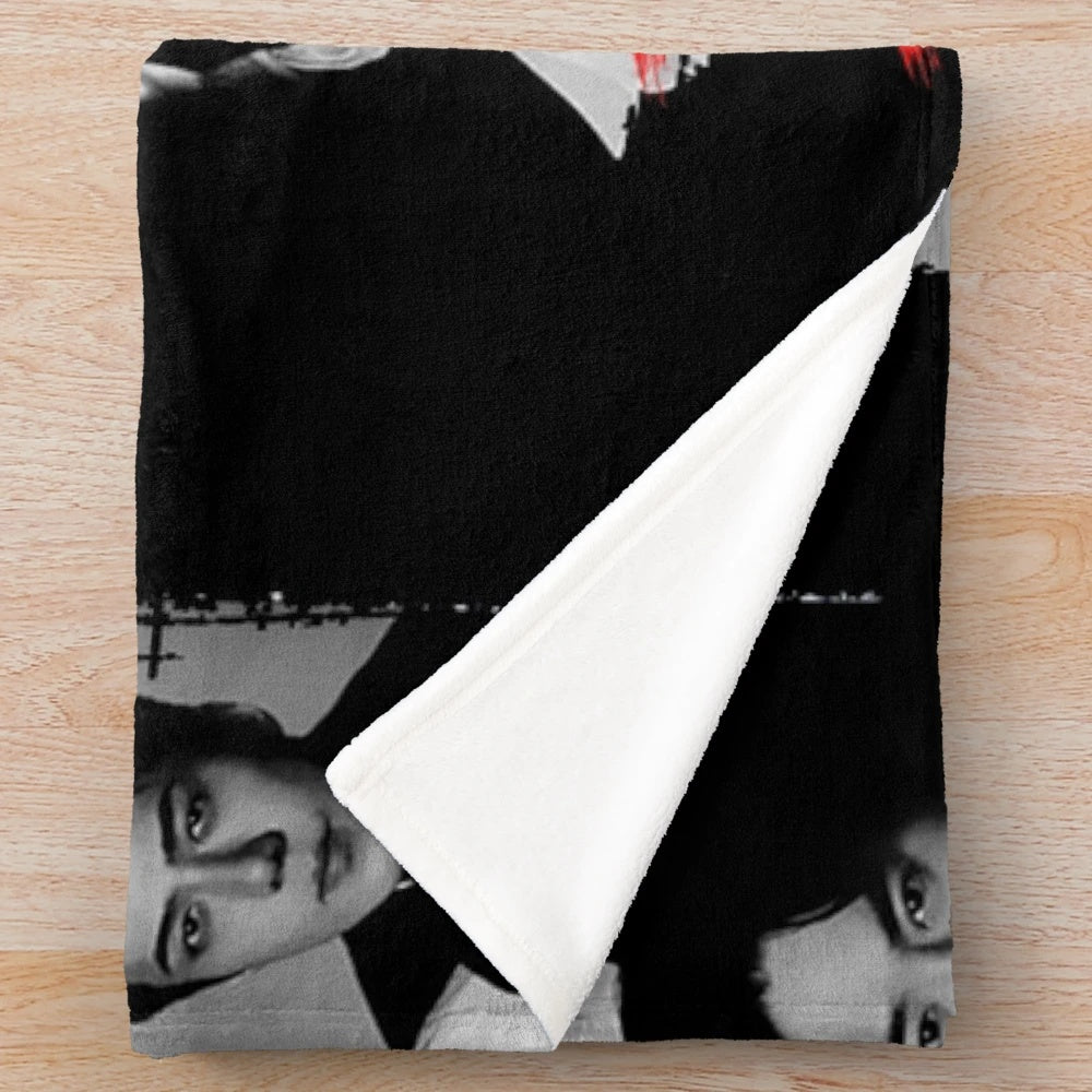EXO kpop group members plush blanket with black and white RGB color design