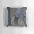 Plush rock hyrax or dassie pillow with detailed facial features