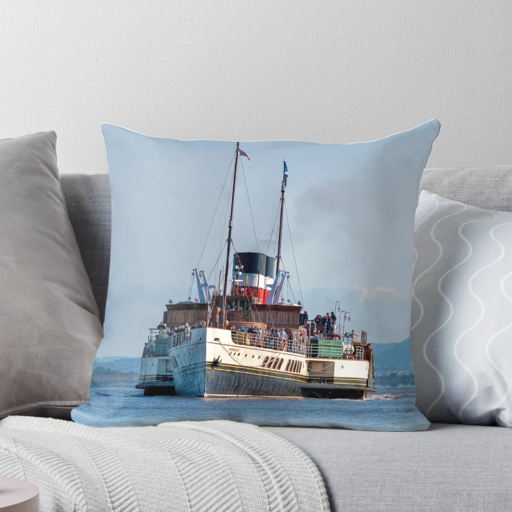 Paddle Steamer Waverley, a vintage cruise ship from 1947, sailing the Bristol Channel