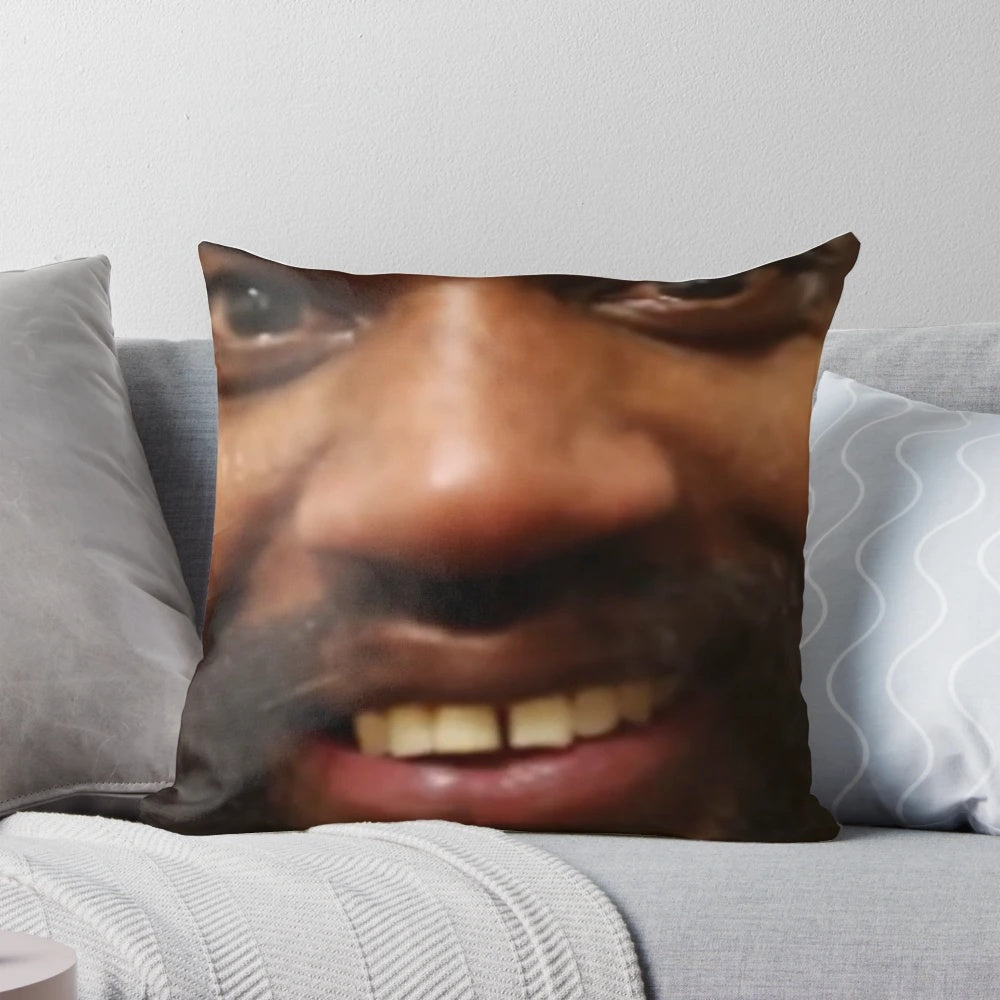 Death Grips-inspired pillow featuring MC Ride imagery for experimental music fans