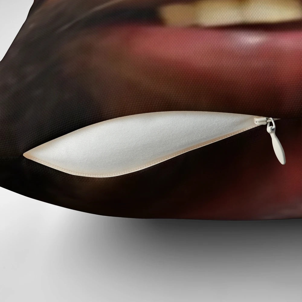 Death Grips-inspired pillow featuring MC Ride imagery for experimental music fans