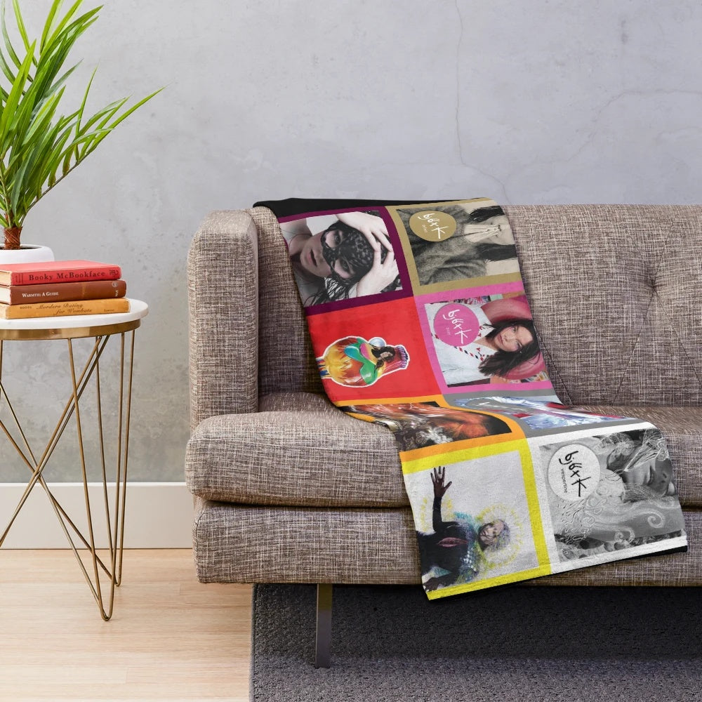 Plush blanket with Bjork's experimental and avant-garde music influence