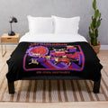 Cat Dimension Plush Blanket with a sci-fi, retro, and nostalgic design