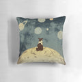 A dog gazing into the vast expanse of space on a comfortable, high-quality pillow.