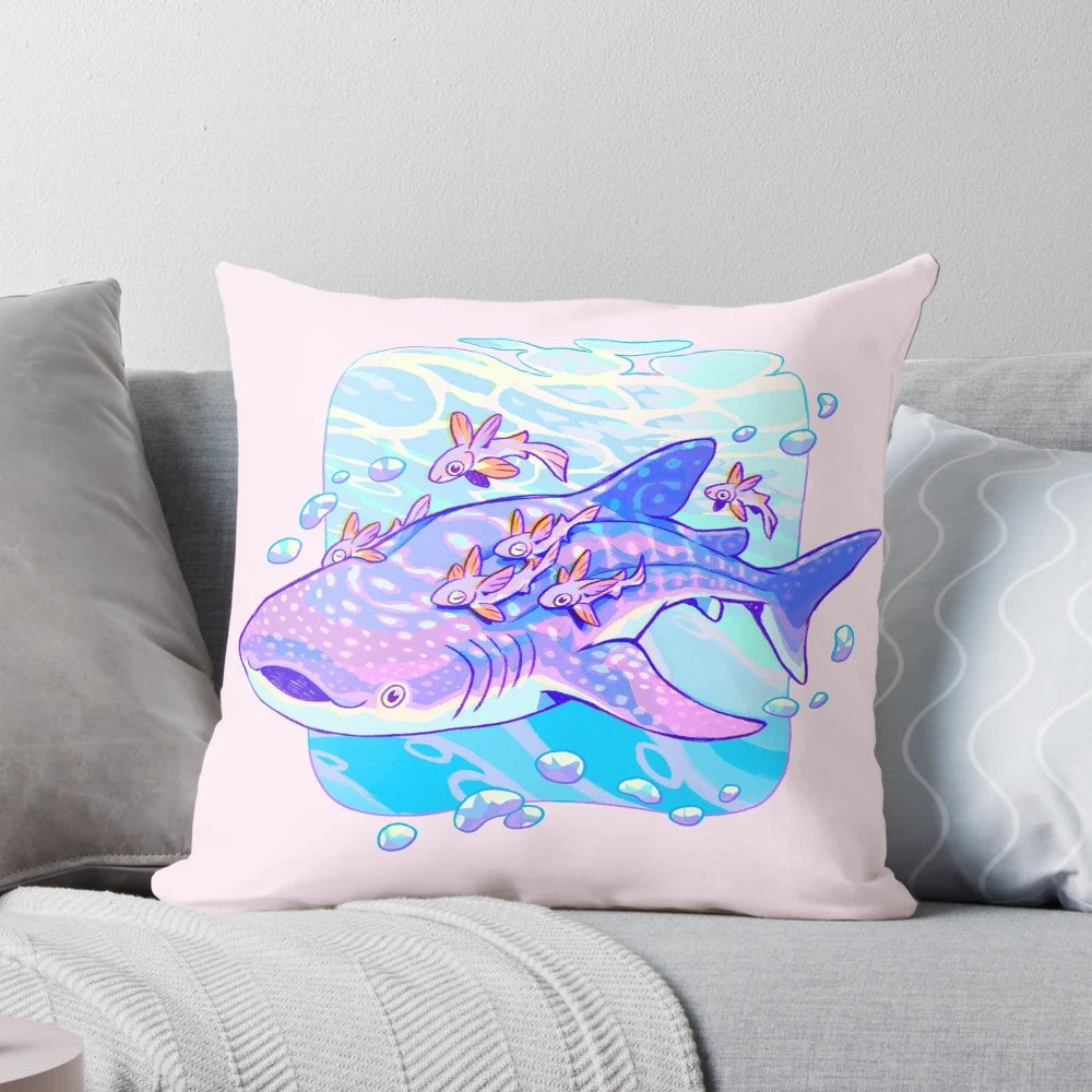 Whale shark anatomy pillow showcasing the intricate features of this majestic marine creature