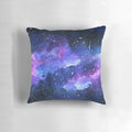 Galaxy-themed pillow featuring a stunning night sky design with stars and cosmic elements