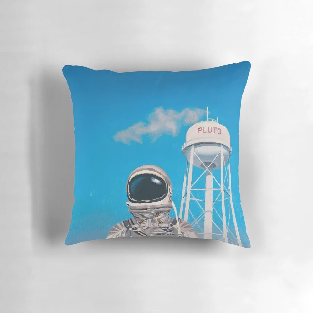 Pluto Pillow featuring a space-themed design