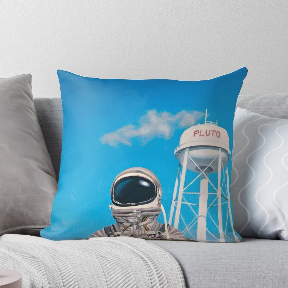 Pluto Pillow featuring a space-themed design