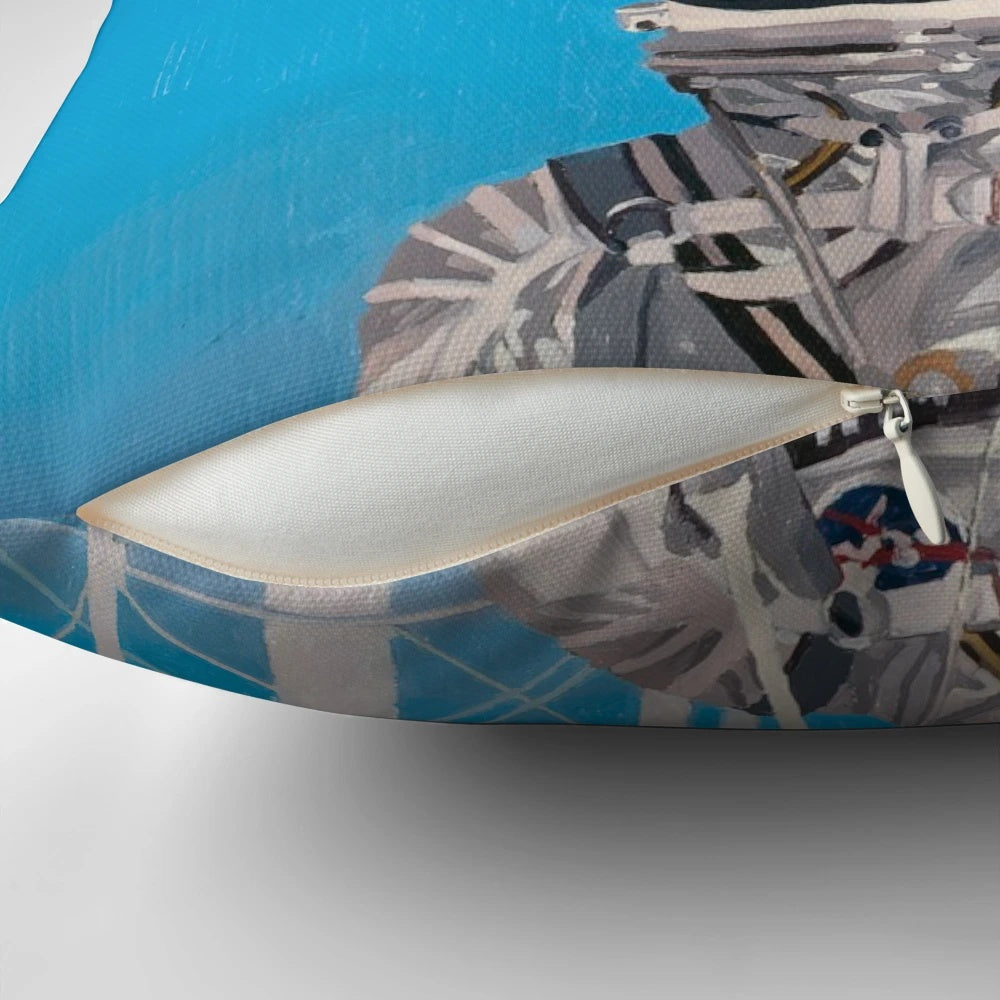 Pluto Pillow featuring a space-themed design