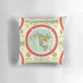 Gleason 1892 Flat Earth Map Printed on a Soft Pillow