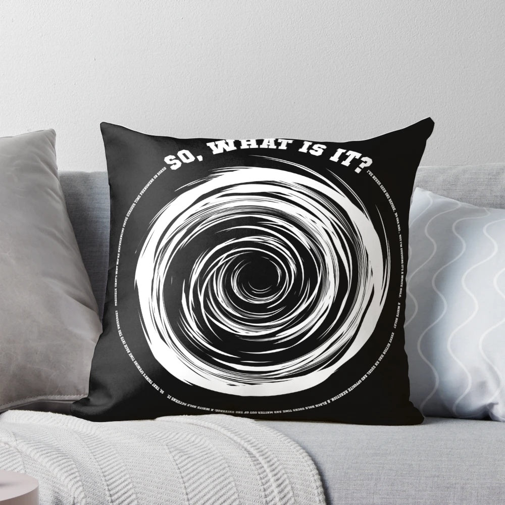 Pillow featuring the iconic white hole from the beloved British sci-fi comedy series Red Dwarf