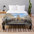 Plague Column or Holy Trinity Column in Vienna, Austria plush blanket