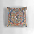 Tibetan Buddhist Wheel of Life Pillow featuring sacred spiritual artwork