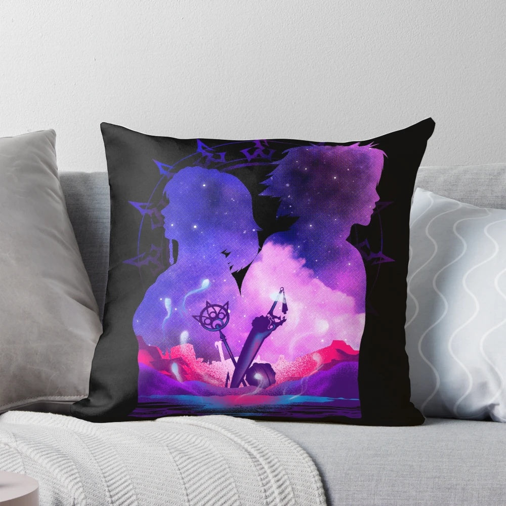 Pillow featuring romantic scene from the beloved Final Fantasy X video game
