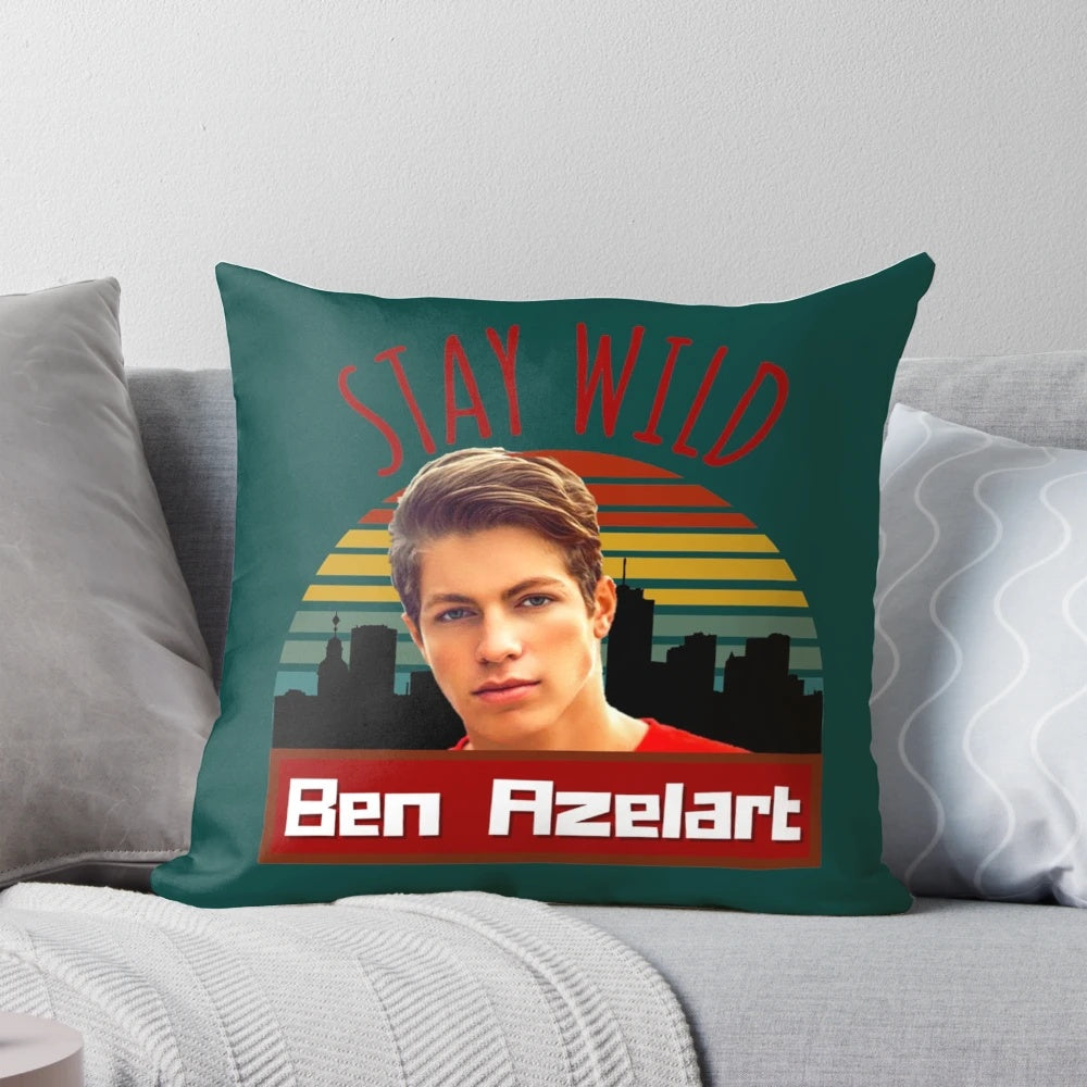 Stay Wild Ben Azelart Pillow featuring the adventurous content creator