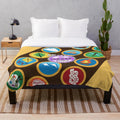Plush blanket featuring wilderness explorer design