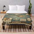Avatar the Last Airbender inspired plush blanket featuring a map of the world