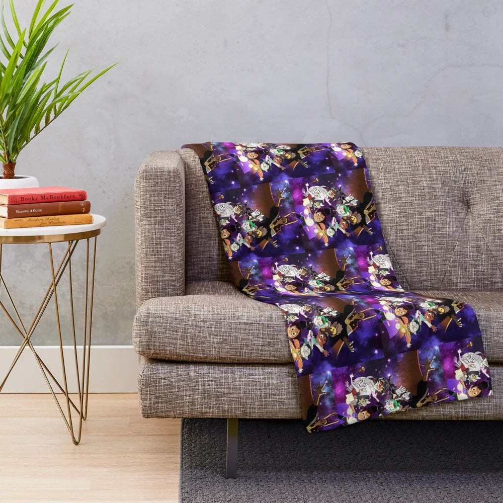 The Owl House Plush Blanket featuring fan-favorite characters