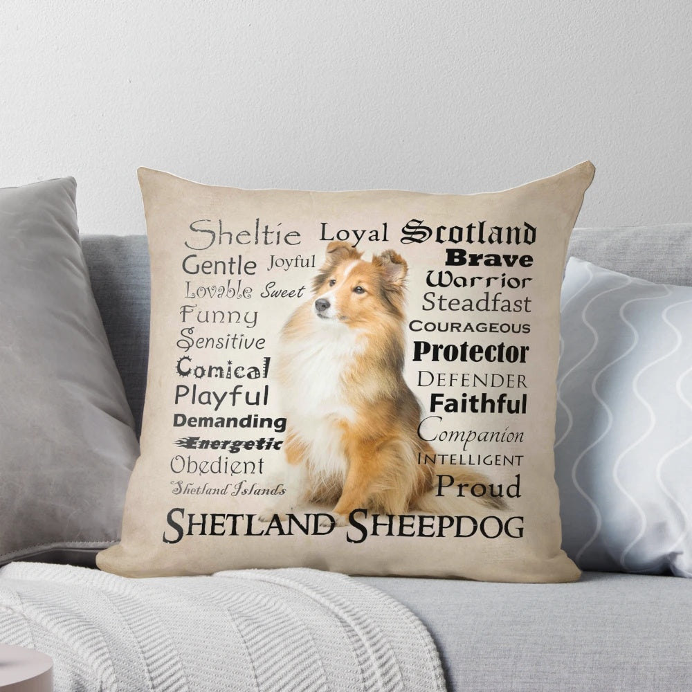Shetland Sheepdog Pillow showcasing the breed's unique characteristics