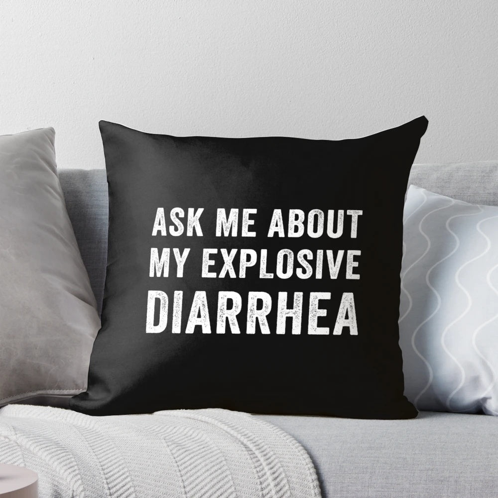 Explosive Diarrhea Pillow - Funny, Shocking and Outrageous Novelty Cushion