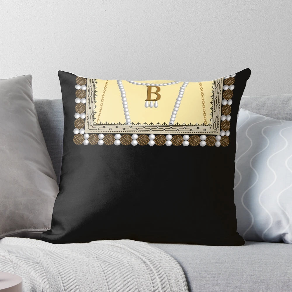 Luxurious velvet pillow featuring the iconic Tudor gown of Queen Anne Boleyn