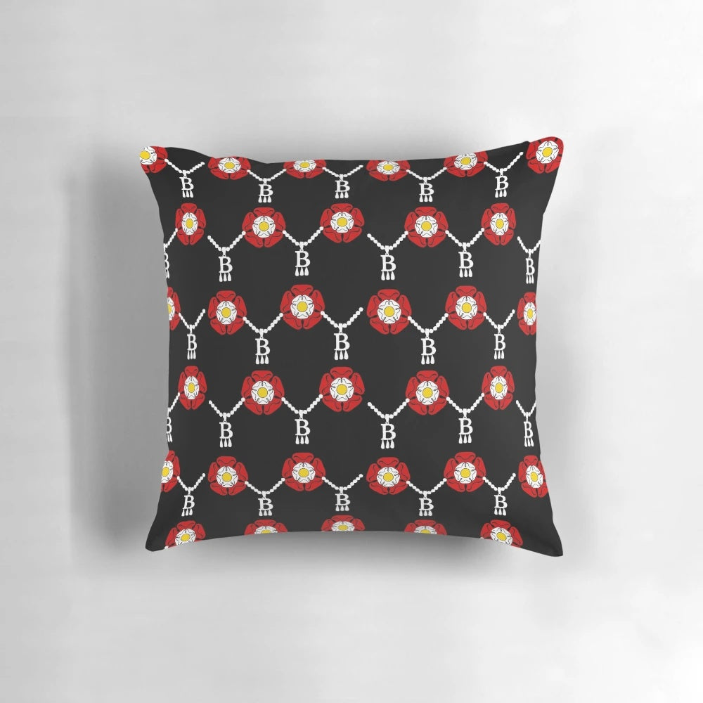 Anne Boleyn Tudor Rose Decorative Throw Pillow with Elegant Pattern