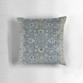 Antique Turkish Hereke rug print decorative pillow with floral and ethnic tribal design