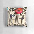 Decorative art nouveau-inspired window pillow featuring Charles Rennie Mackintosh's iconic rose and teardrop design