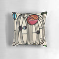 Pillow featuring a beautiful Charles Rennie Mackintosh inspired design with flowers and architectural elements