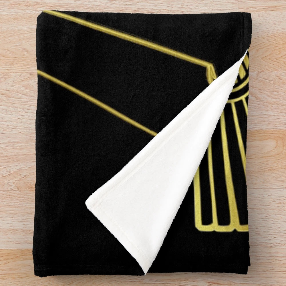 Egyptian hieroglyphic inspired plush blanket featuring ancient symbols and cultural elements