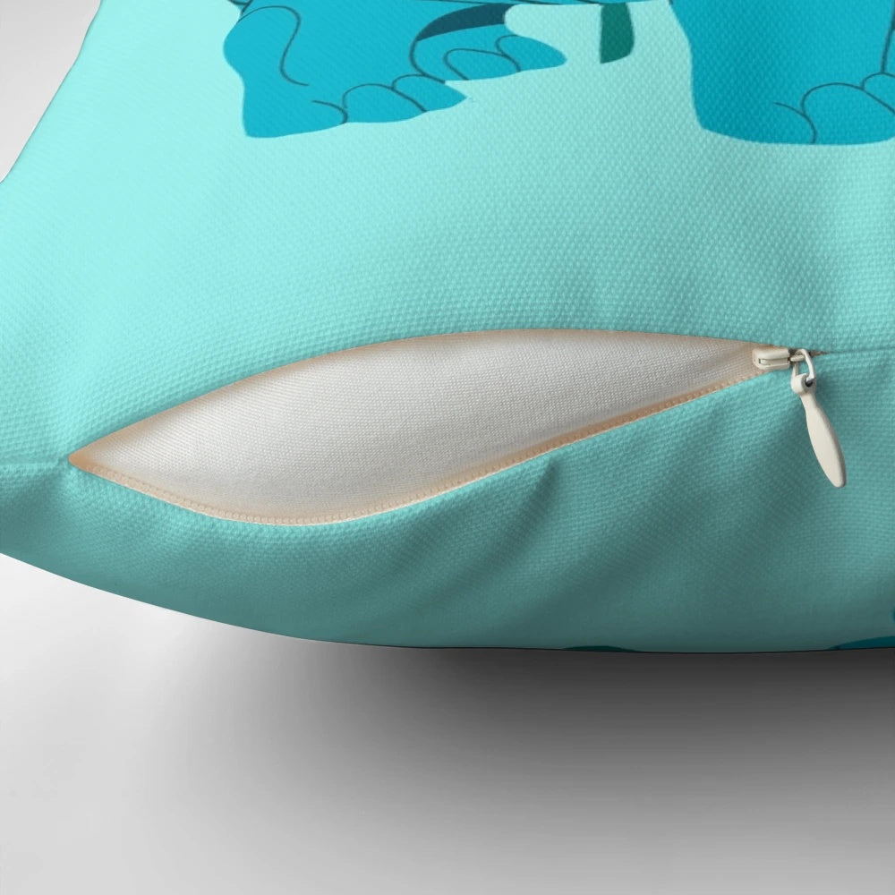 Faience hippo pillow with intricate floral designs, inspired by ancient Egyptian art and culture