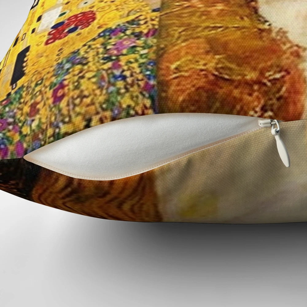 Beautifully designed Gustav Klimt inspired throw pillow for home decoration
