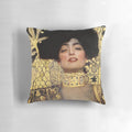 Luxurious Gustav Klimt Judith golden painting pillow featuring the iconic artwork